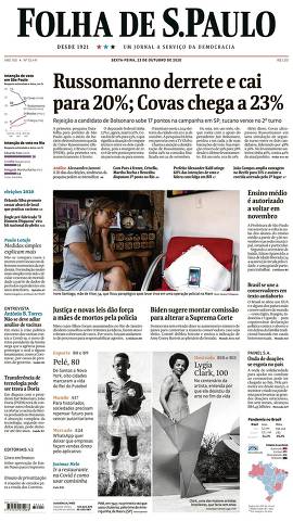 Capa da Edição Nacional da Folha