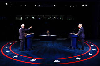 President Trump and Democratic presidential nominee Biden participate in their second debate in Nashville