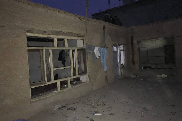 Prédio do centro educacional que foi atingido por um ataque suicida em Cabul, no Afeganistão