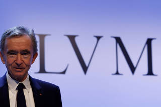 FILE PHOTO: LVMH luxury group Chief Executive Bernard Arnault announces their 2019 results in Paris