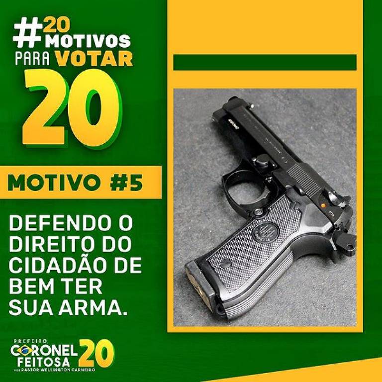 Propaganda online do candidato a prefeitura de Recife pelo Partido Social Cristão Coronel Alberto Feitosa