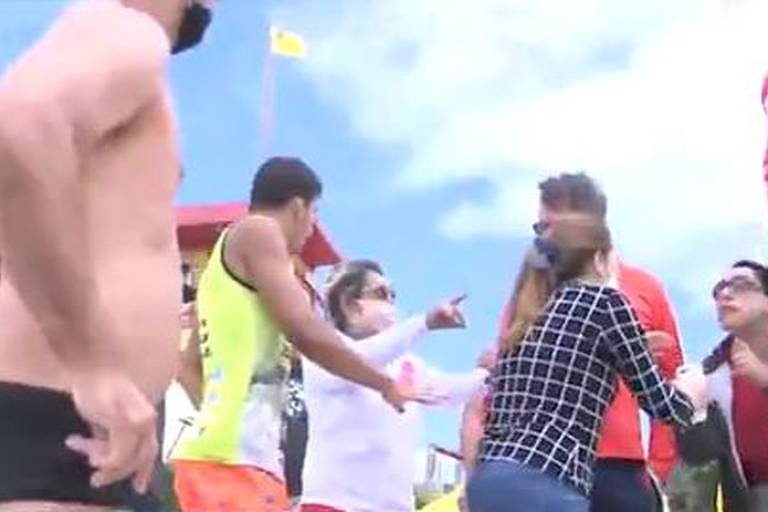 Equipe da repórteres da NSC TV é agredida durante reportagem em praia em Florianópolis