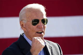 Democratic U.S. presidential nominee Joe Biden holds a campaign event in Monaca, Pennsylvania