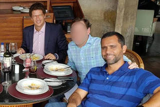 Ricardo Salles em almoço com integrantes do Endireita Brasil