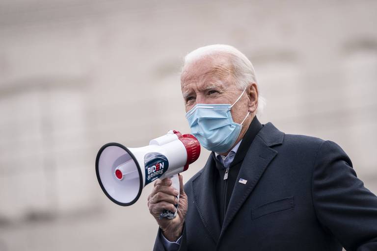 O presidente eleito, Joe Biden, discursa a apoiadores em Scranton, no estado da Pensilvânia