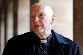 FILE PHOTO: Cardinal Theodore Edgar McCarrick during an interview with Reuters at the North American College in Rome