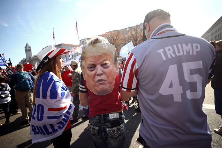 Veja imagens dos protestos a favor de Trump em Washington