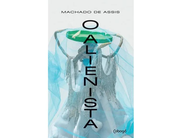 Capa do livro 'O Alienista', de Machado de Assis, publicado pela editora Cobogó