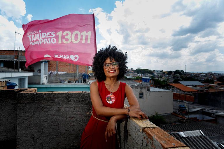 Tamires Sampaio, 26, é uma mulher negra, de Guaianases, zona leste de São Paulo, concorreu ao cargo de vereadora pelo PT