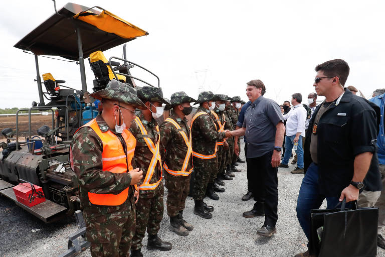 Inauguração de trecho da BR-135/MA, em outubro de 2020. Pela primeira vez desde o início do mandato, o presidente Jair Bolsonaro visita o Maranhão