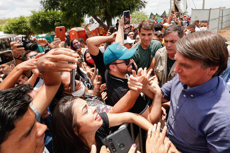 O presidente Jair Bolsonaro participou, em Piranhas (AL), nesta quinta-feira (5) para inauguração da obra de ampliação do Sistema de Abastecimento de Água (SAA)