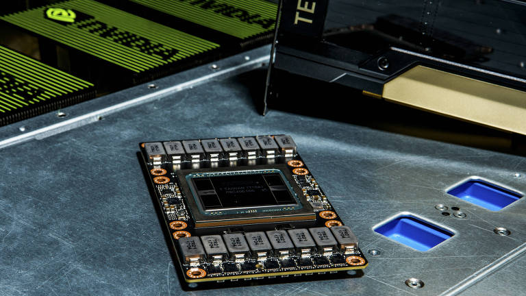 Imagem de um chip de computador