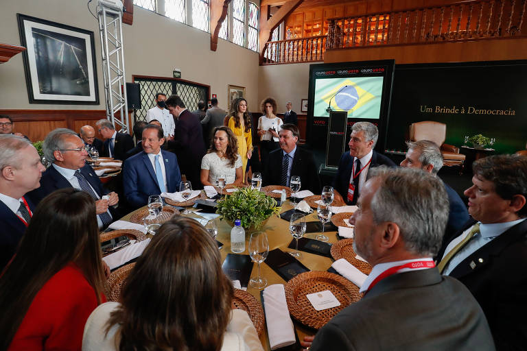 Presidente da República, Jair Bolsonaro, durante almoço oferecido pelo Grupo.