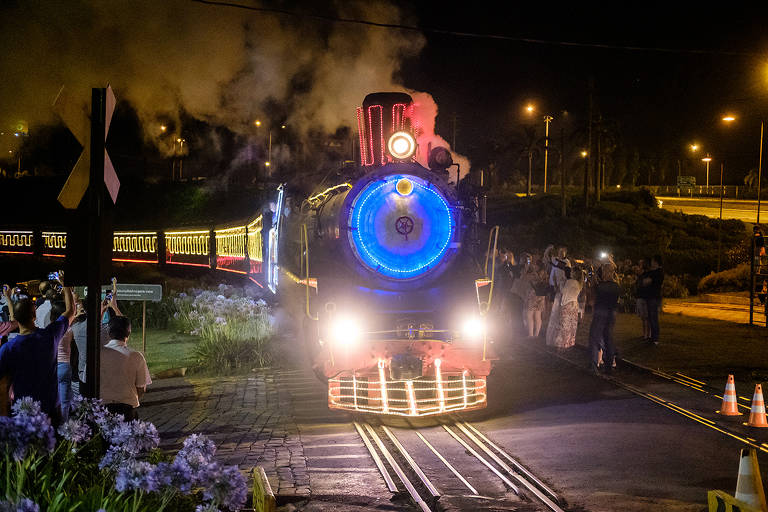 Trem fará quatro passeios noturnos até o Natal em Bento Gonçalves, Garibaldi e Carlos Barbosa