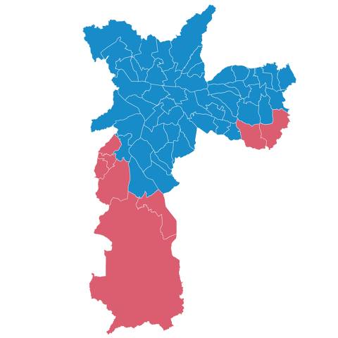 mapa eleições 2020 são paulo prefeito