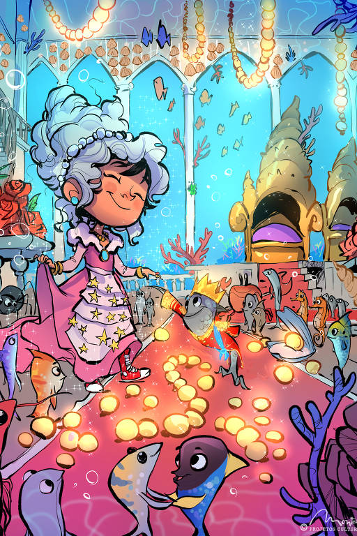 Ilustração da nova edição de "A Menina do Narizinho Arrebitado", de Monteiro Lobato, que passou por adaptação de sua bisneta, Cleo Monteiro Lobato