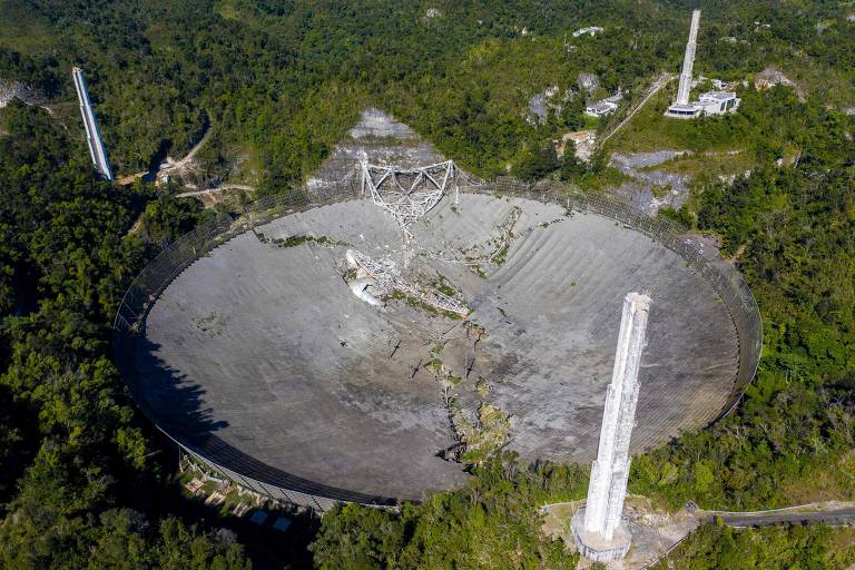 Telescópio de Arecibo despenca