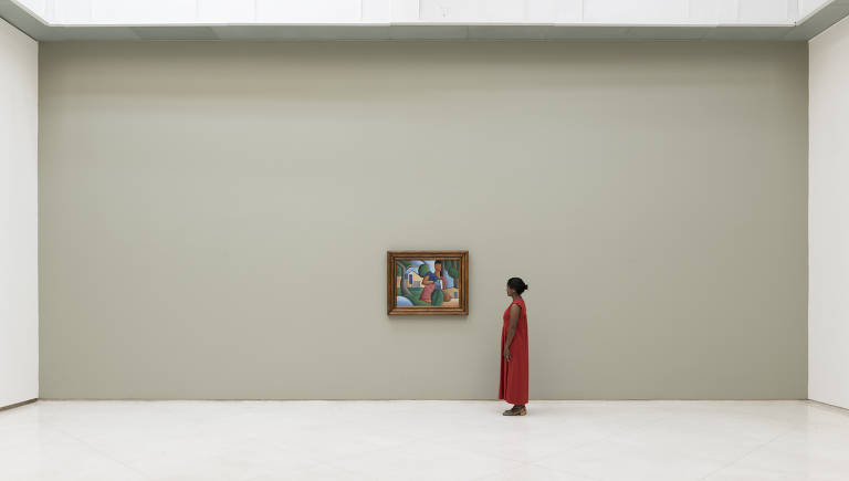 'A Caipirinha', pintura de Tarsila do Amaral de 1923, que será leiloada no próximo dia 17 pelo lance inicial de R$ 47 milhões