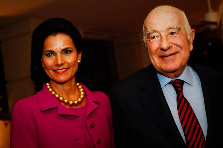 Joseph e Vicky Safra no jantar em homenagem a Maria Teresa e Dr. David Uip