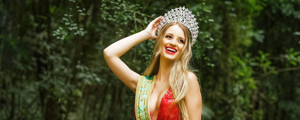 A paulista Samy Zayne, 18, defende o Brasil no Miss Gold Universe 2020