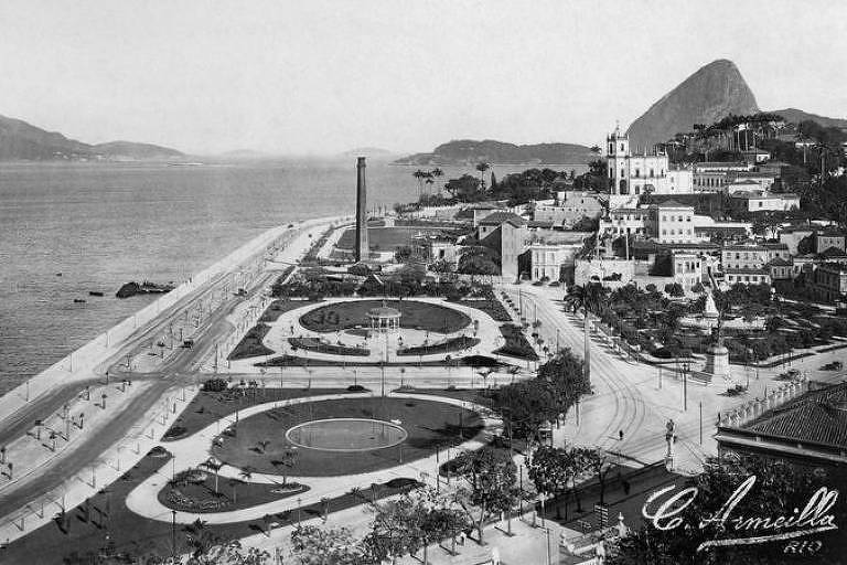 Avenida Beira Mar e Bairro da Glória: fotógrafo francês retratou o Rio no início do século 20