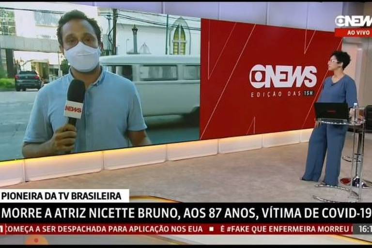 Pedro Neville, da GloboNews, se emociona ao relembrar morte da mãe por Covid-19