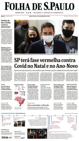 Capa da Edição Nacional da Folha