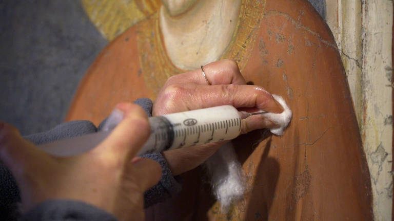 Restauração de afrescos de Giotto