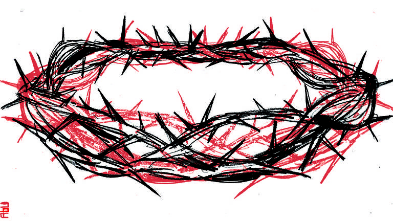 Desenho de coroa de espinhos