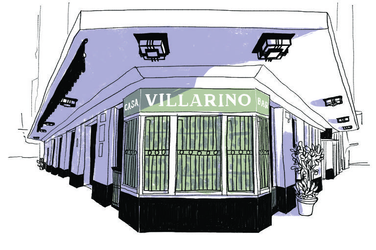 Ilustração da fachada da Casa Villarino