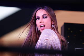 Anitta performs in Times Square on New Years Eve in New York City