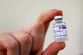 FILE PHOTO: Oxford University/AstraZeneca COVID-19 vaccine at Princess Royal Hospital in Haywards Heath