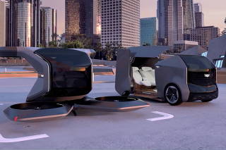 Two futuristic Cadillac concepts are seen in a still image from video presented by General Motors (GM) at the 2021 CES