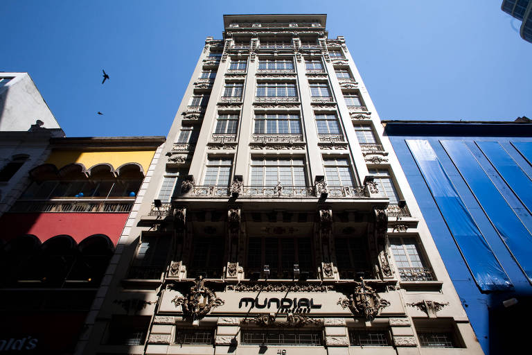 Fachada do Edifício Guinle. O prédio, construído em 1913, foi um dos primeiros arranha-céus de São Paulo
