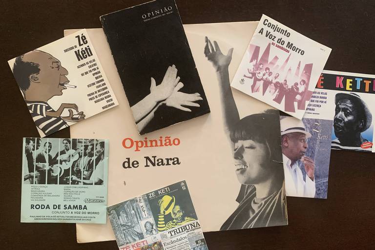  Programa do show “Opinião”, LP de Nara Leão e CDs com a música de Zé Kéti