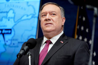 FILE PHOTO: U.S. Secretary of State Pompeo delivers remarks at National Press Club