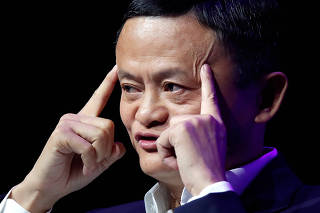 FILE PHOTO: Alibaba Chairman Jack Ma speaks at VivaTech fair in Paris