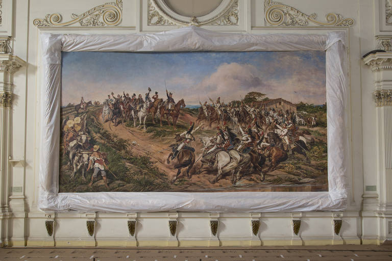 Quadro "Independência ou Morte", obra de 1888 de Pedro Américo (1843-1905), que representa d. Pedro 1º no momento do grito do Ipiranga, em 7 de setembro de 1822