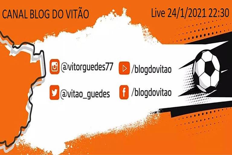 Divulgação de live do Blog do Vitão