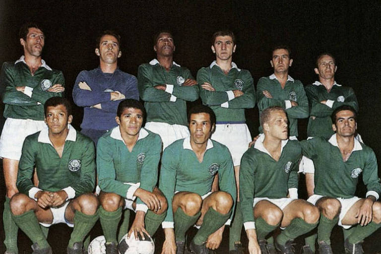 Time do Palmeiras que ficou com o vice-campeonato na Copa Libertadores de 1968, contra o Estudiantes 