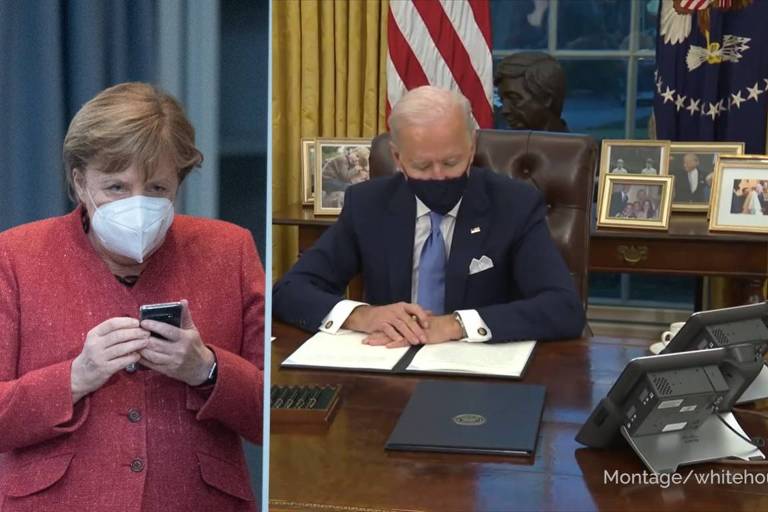 Joe Biden telefona, mas Angela Merkel 'fica do lado de Xi Jinping'