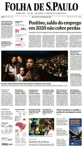 Capa da Edição Nacional da Folha