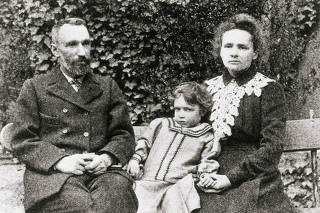 Pierre and Marie Curie and Their Daughter Irene