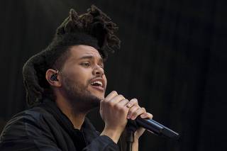 Canadian singer Abel Tesfaye, known as the Weeknd, performs on NBC's 'Today' show in New York