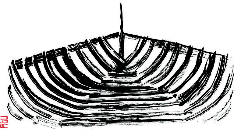 Ilustraçao de Angelo Abu para coluna de João Pereira Coutinho
