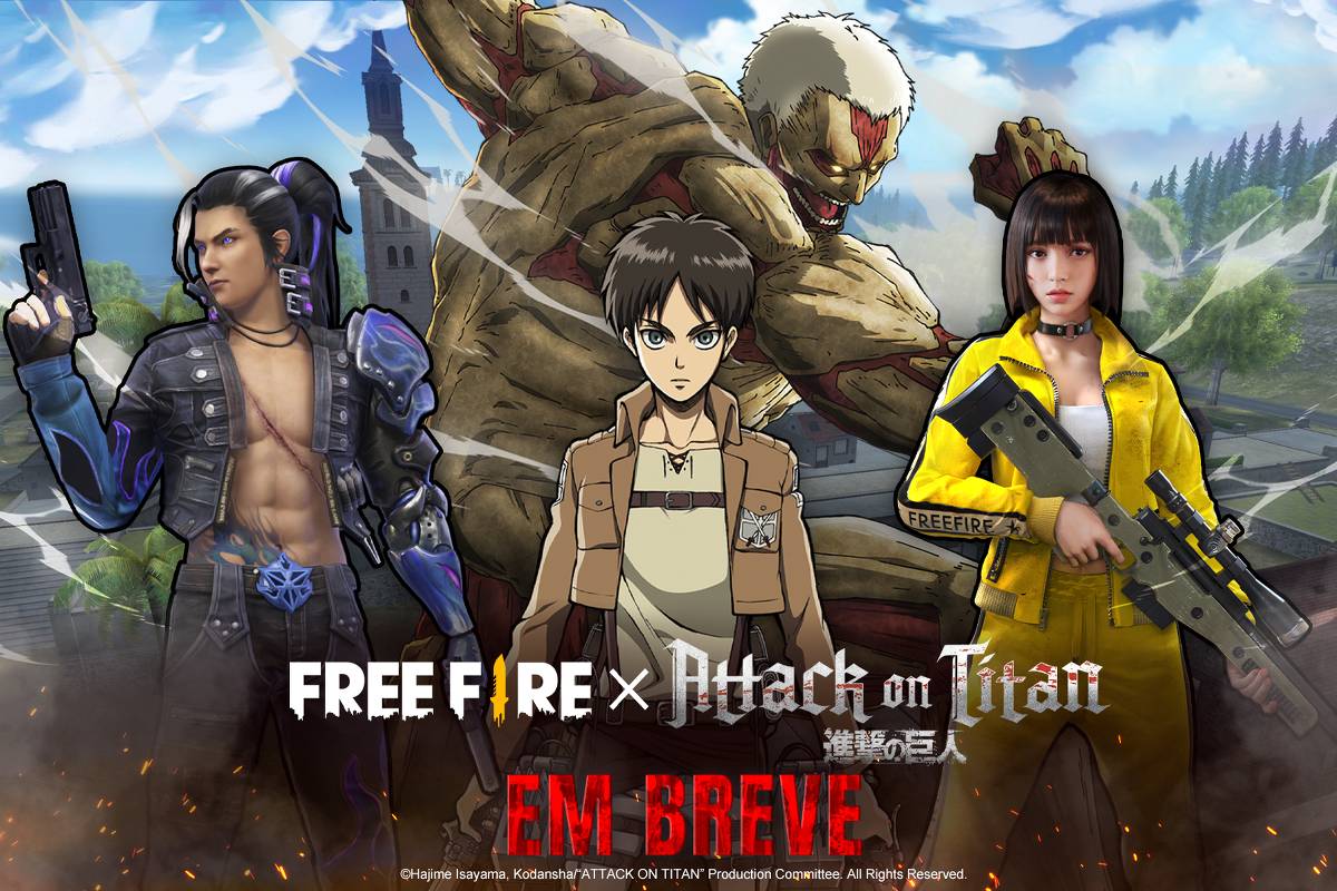 Free Fire' terá itens e conteúdos do anime 'Attack on Titan' em março -  04/02/2021 - Nerdices - F5