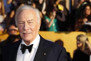 Actor Christopher Plummer poses on arrival at the 18th annual Screen Actors Guild Awards in Los Angeles