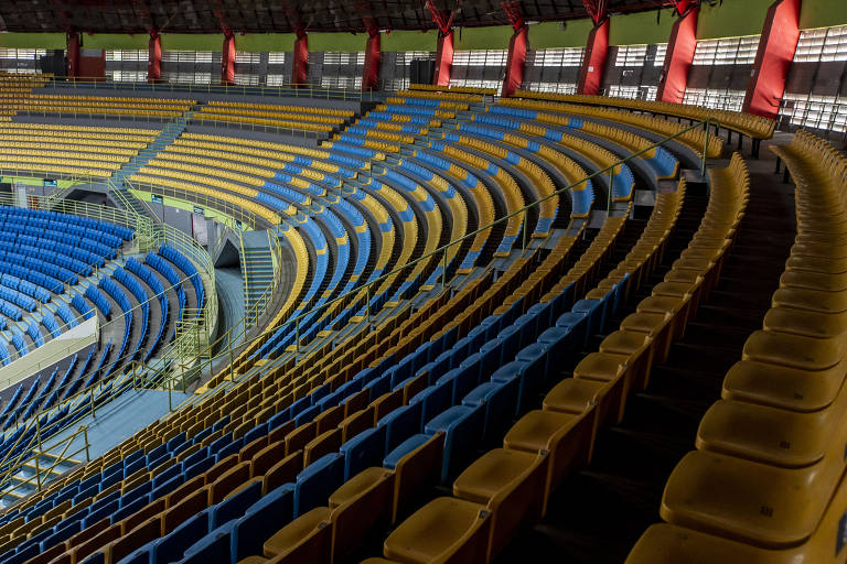 Arquibancadas Ginásio do Ibirapuera, que pode passar por reforma e expansão de sua estrutura
