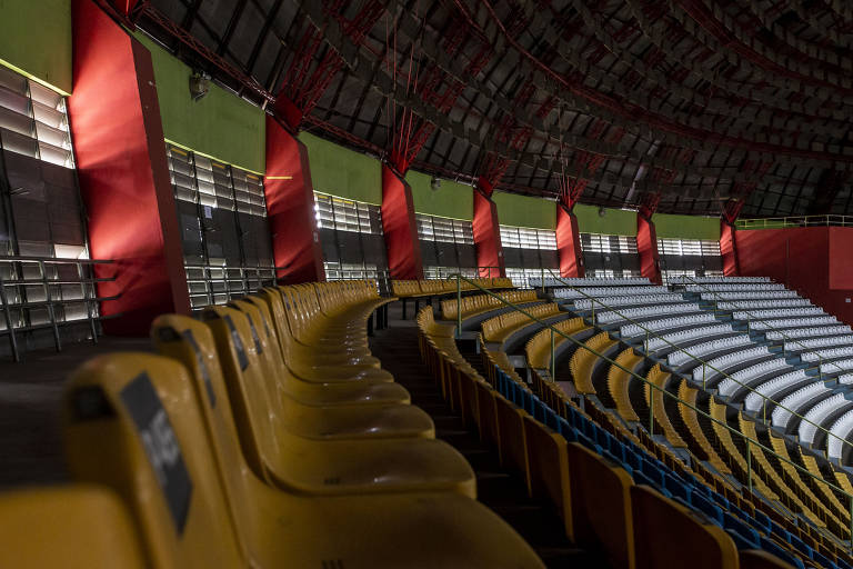 Arquibancadas Ginásio do Ibirapuera, que pode passar por reforma e expansão de sua estrutura