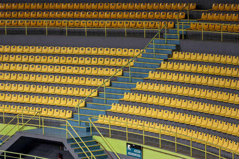 Arquibancadas do Ginásio do Ibirapuera, que pode passar por reforma e expansão de sua estrutura